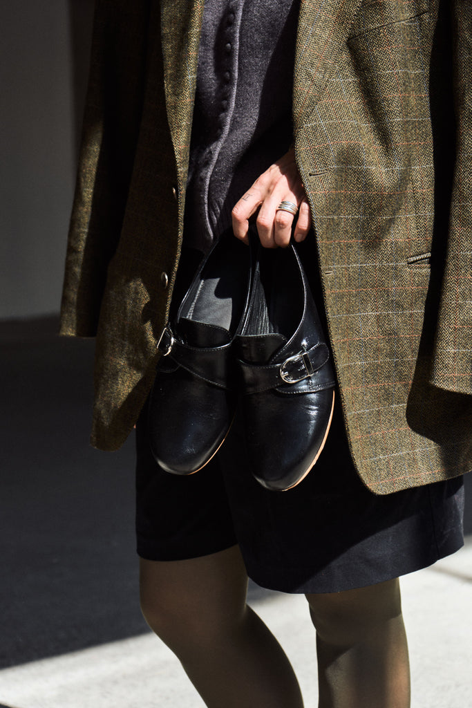 mocasin de cuero