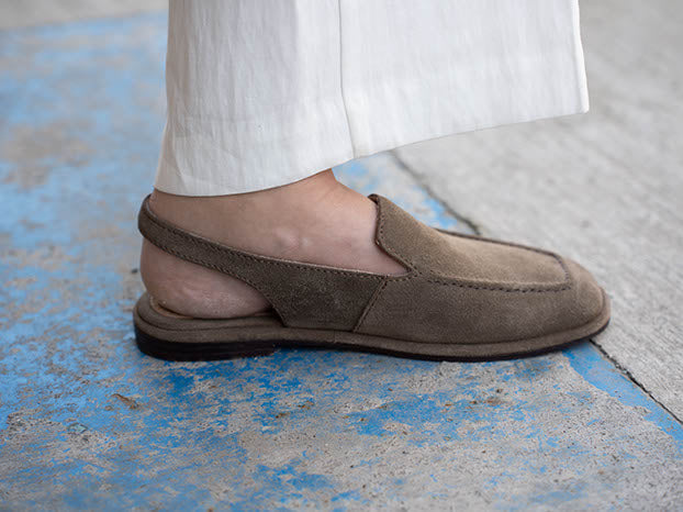 Mocasin Slingback Visón