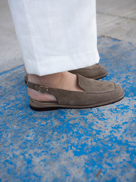 Mocasin Slingback Visón