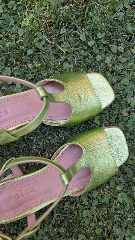 Sandalias taco cuadrado