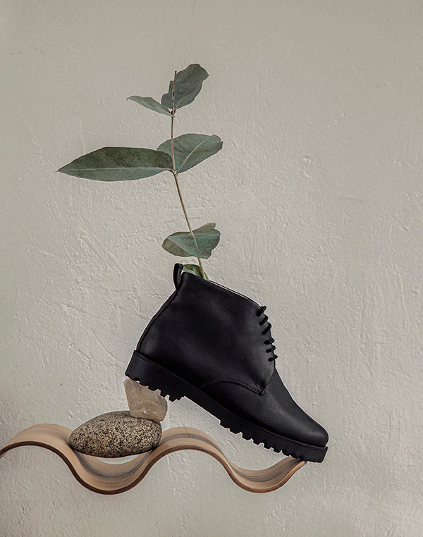 Black Lace Up Ankle Boots