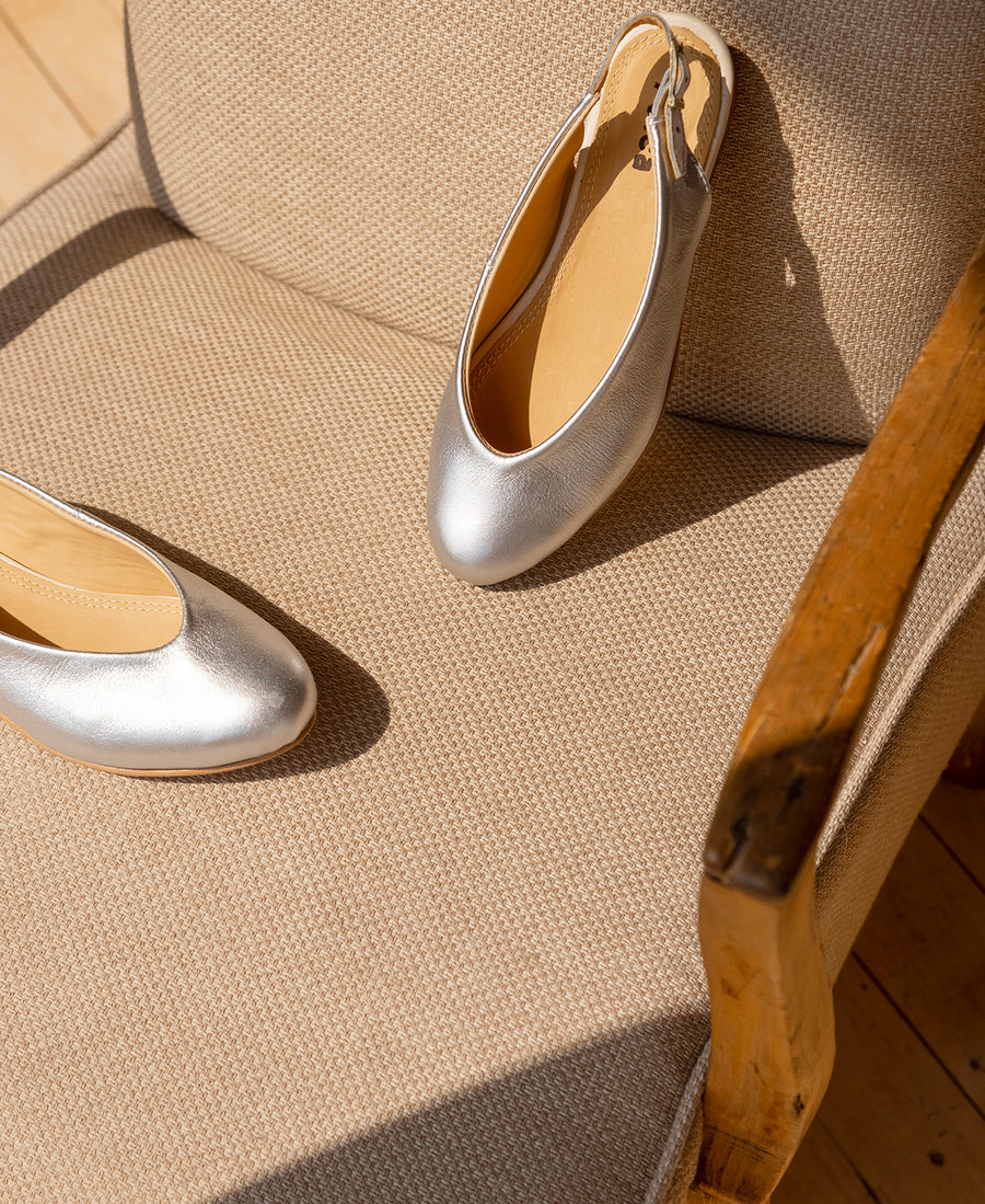 Slingback Folia Plata