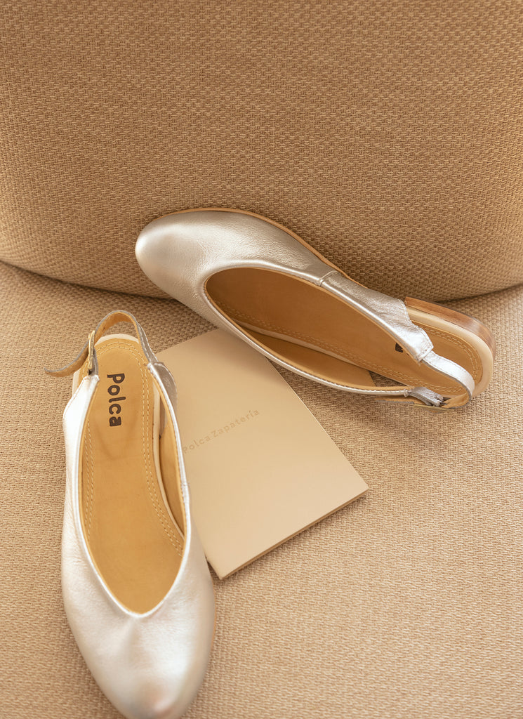 Slingback Folia Plata