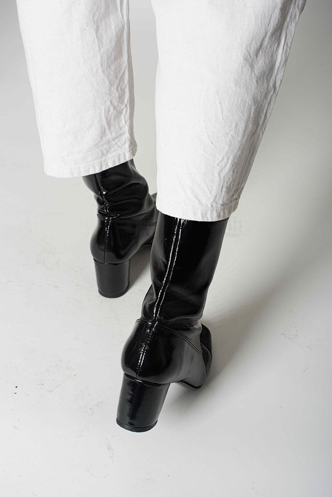 Black Square Ankle Boots
