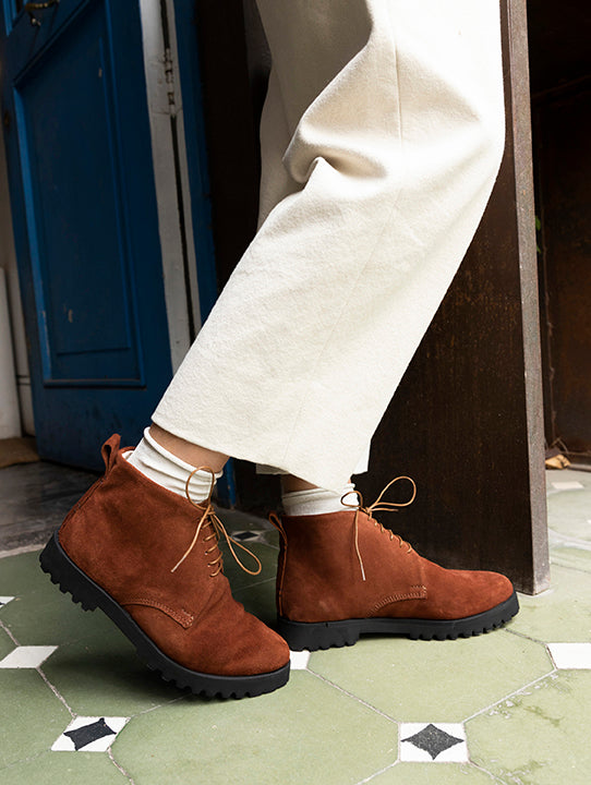 Lace Up Ankle Boots, Reno Roble