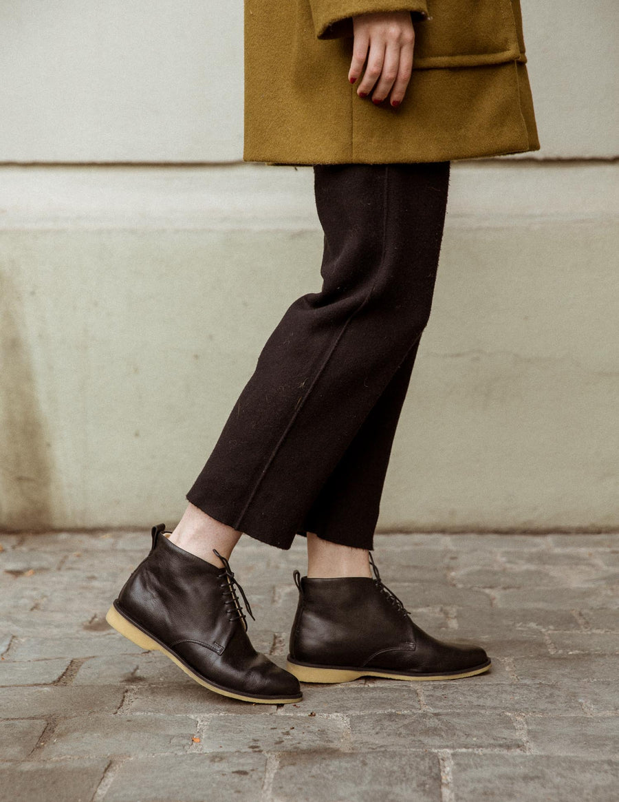 Black Lace Up Ankle Boots II